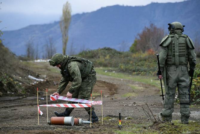  Российские миротворцы в Арцахе разминировали около 1343,3 га территорий

 