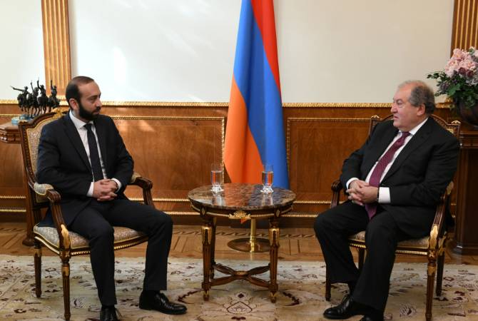 لقاء بين رئيس الجمهورية أرمين سركيسيان ورئيس برلمان أرمينيا آرارات ميرزويان
