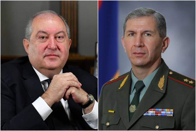 Президент  еще не принял решения в связи с освобождением от должности начальника 
ГШ  
ВС Армении