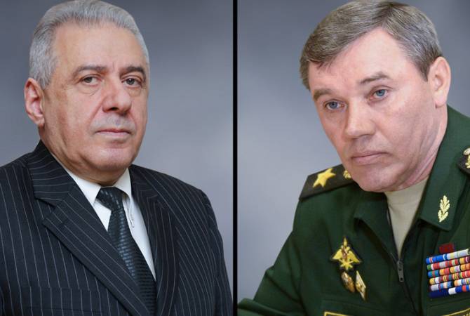Defense Minister Harutyunyan, Russia’s army chief Gerasimov discuss modernization of 
Armenian military