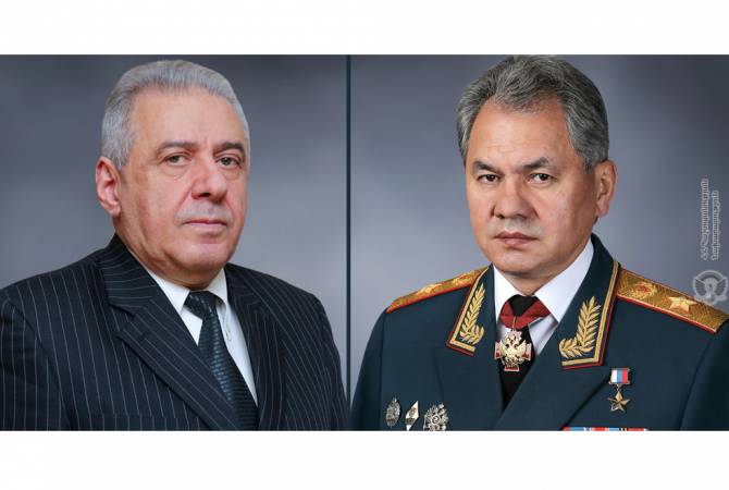 Vagharshak Harutyunyan et Sergueï Shoigu discutent de la coopération militaire