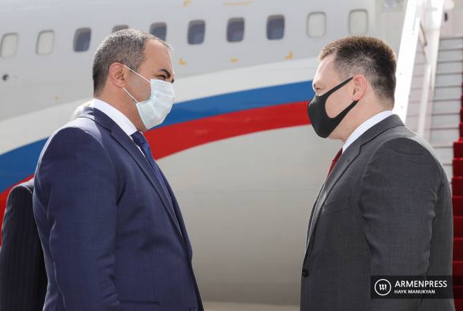 Russian Prosecutor General Igor Krasnov arrives in Armenia