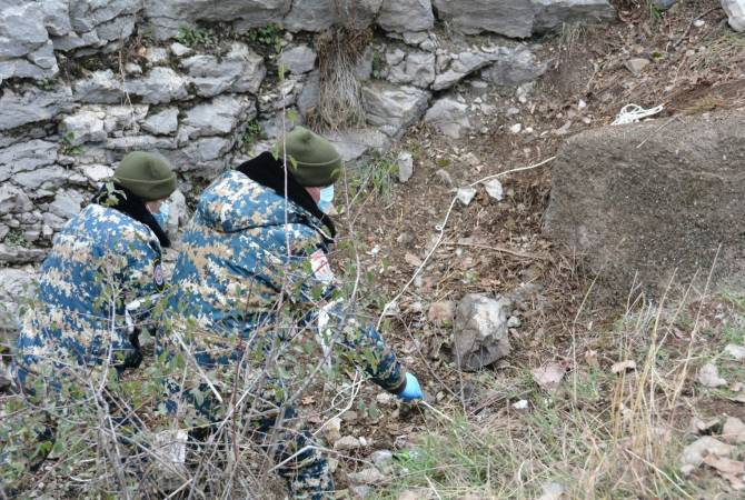 Արցախի փրկարարները Հադրութի շրջանում հայտնաբերել են 2 հայ զինծառայողի 
աճյուն