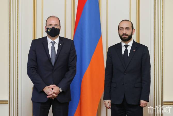  Спикер НС Армении и министр обороны Кипра обсудили вопросы двустороннего 
сотрудничества 

 