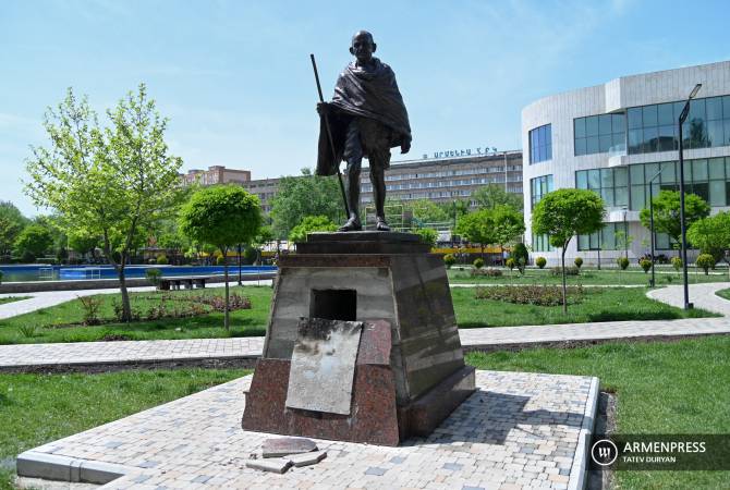 Yerevan City Hall condemns vandalism targeting Gandhi statue 