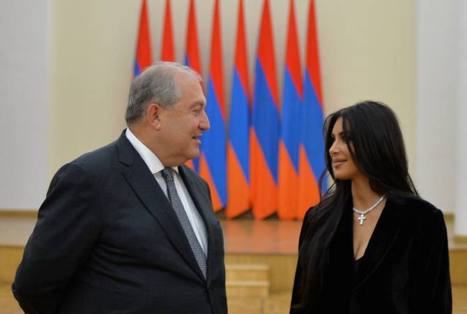 ‘I will always continue to support this beautiful country’ – Kim Kardashian tells Armenian 
President