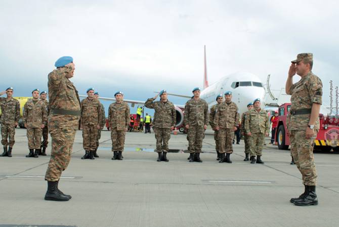 وحدة حفظ السلام للقوات المسلحة الأرمينية بلبنان تعود لأرمينيا بعد أداء مهامها
