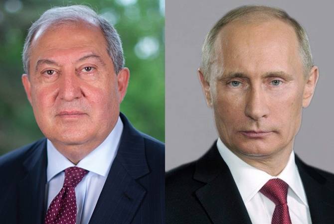 Vladimir Putin congratulates Armenian President on Victory anniversary