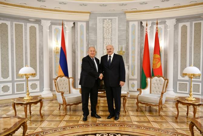الرئيس أرمين سركيسيان يتلقّى تهنئة من رئيس بيلاروسيا ألكسندر لوكاشينكو في ذكرى النصر في 
الحرب العالمية ال2