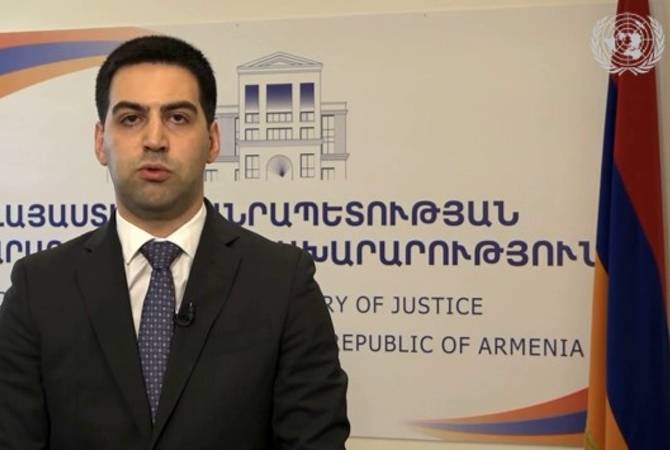 И.о. министра юстиции Армении направил видеообращение на сессии Генассамблеи ООН

