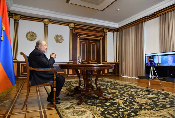 Le Président Armen Sarkissian a participé à la réunion mondiale du centre d'analyse 
international Horasis
