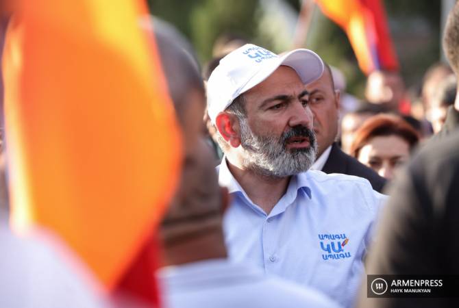 ''Civil Contract'' party completes 8th day of pre- election campaign with a rally led by Nikol 
Pashinyan