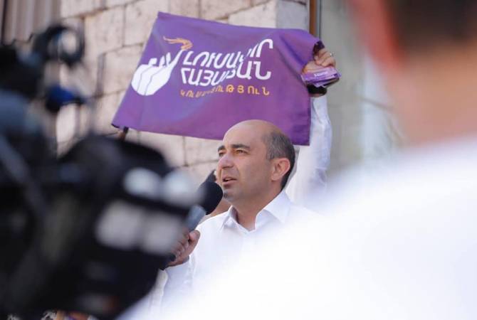 ‘We will form government of national consent’ – Bright Armenia party’s Marukyan addresses 
nation ahead of snap polls