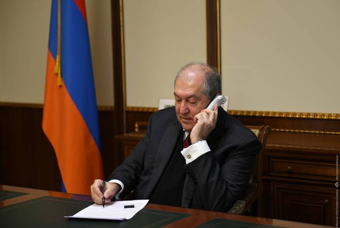 President Sarkissian highlights significance of June 20 elections for Armenia in phone talk with 
CEC Chairman