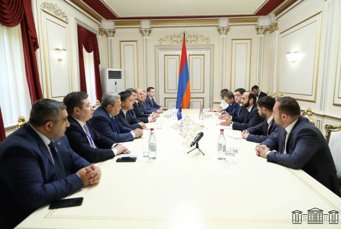 Le Président de l’Assemblée nationale, Ararat Mirzoyan, a reçu les membres de la mission 
d’observation de l’AP de l’OTSC