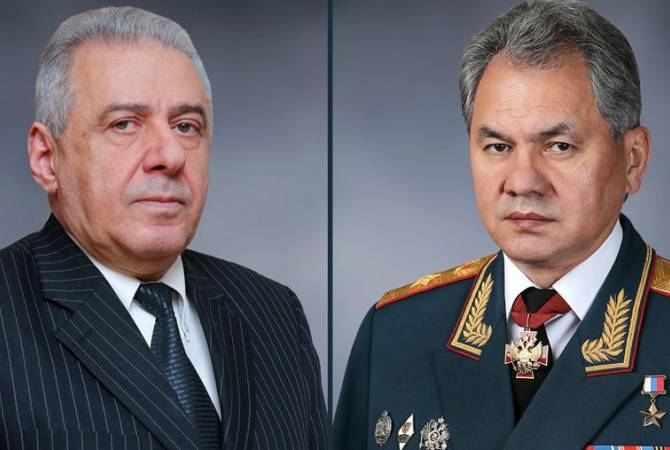 Сергей Шойгу поздравил Вагаршака Арутюняна с победой правящей партии на выборах


