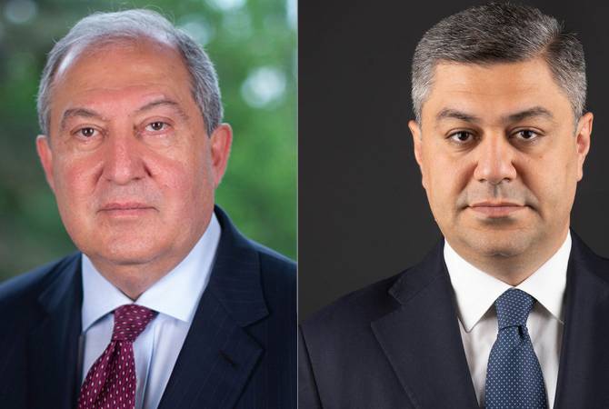 President Sarkissian holds phone talk with leader of “I Have the Honor” alliance Artur Vanetsyan