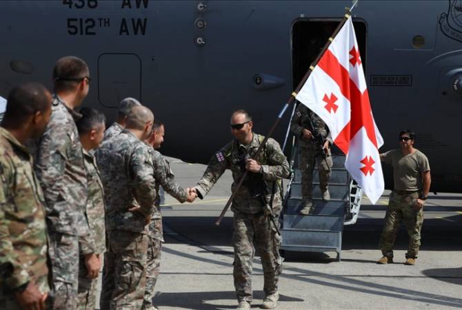  Очередная рота грузинских миротворцев вернулась из Афганистана 