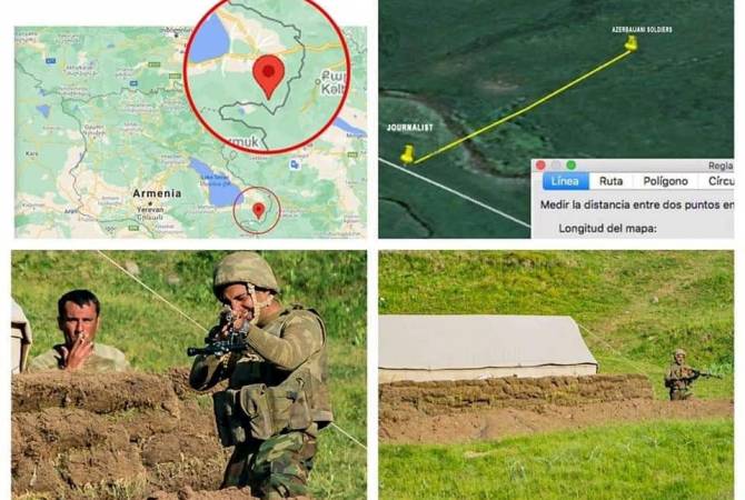 Threatening international reporter, Azerbaijani soldiers try to conceal spread of the information 
about invading Armenia