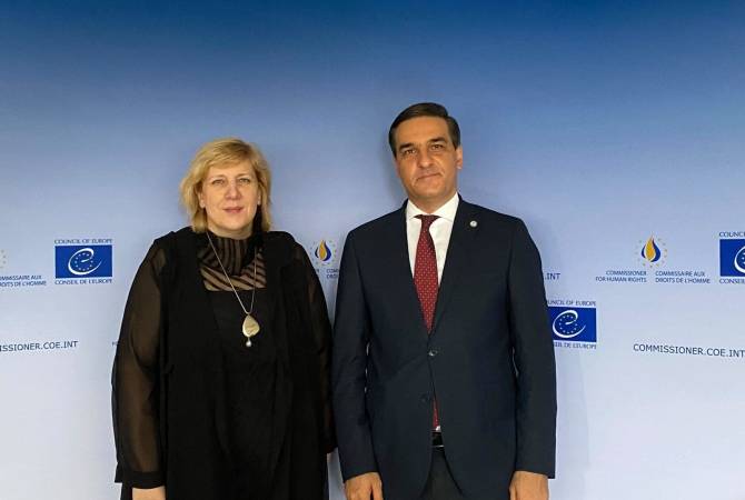 Arman Tatoyan, Dunja Mijatovic ile görüşmede Ermeni esirlerinin acilen ülkelerine iade edilme 
gerektiğni vurguladı
