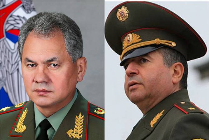 Шойгу провел телефонный разговор с и.о. министра обороны Армении Карапетяном

