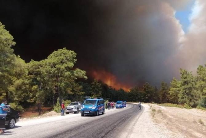 В результате пожара в Анталье пострадали 53 человека