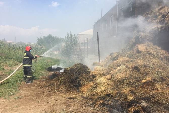 Ծաղկաշեն գյուղում այրվել է մոտ 500 հակ անասնակեր