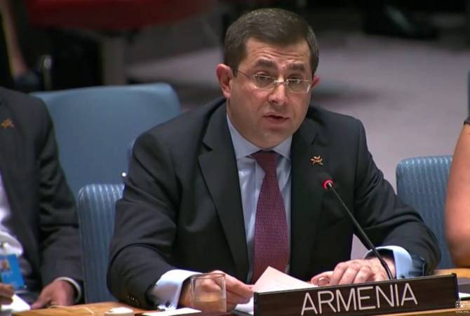 Armenia's representative to UN presents encroachments of Azerbaijan to the chairman of the 
Security Council Chairman