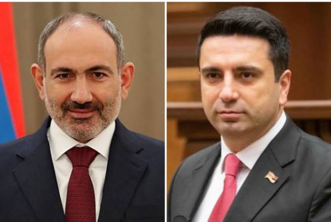 Le Premier ministre Pashinyan félicite Alain Simonyan pour son élection au poste de président 
de l'Assemblée nationale

