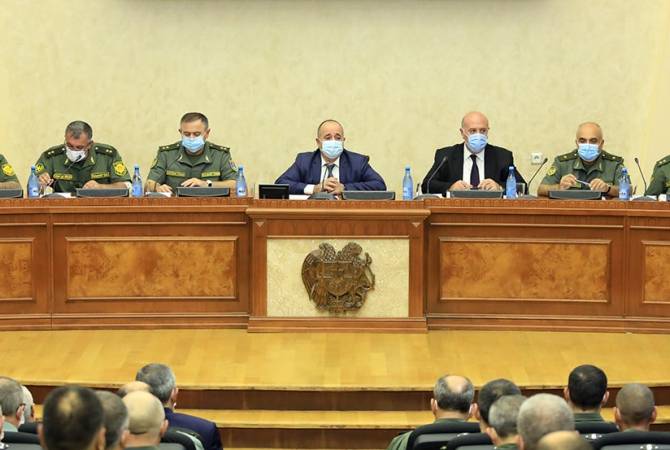Measures for countering adversary's provocations discussed at the sitting of Board under the 
Minister of Defense