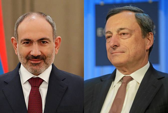 رئيس الوزراء الإيطالي ماريو دراجي يهنّئ نيكول باشينيان لتعيينه رئيساً لوزراء أرمينيا ويؤكد على ضرورة 
تعميق التعاون 