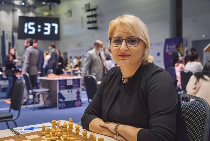 عضوة منتخب شطرنج أرمينيا للنساء إلينا دانييليان تتصدر بطولة أوروبا الفردية بعد جولة واحدة من النهاية