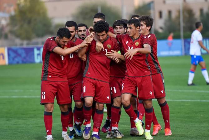 Молодежная сборная Армении по футболу одержала победу над сборной Фарерских 
островов

