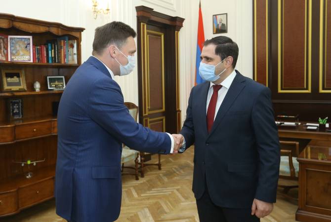 Вице-премьер Сурен Папикян принял председателя правления ЕАБР Николая Подгузова

