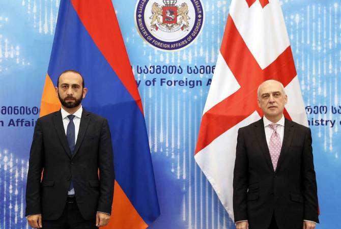 Armenian, Georgian FMs discuss issues related to agreement on creating ''Persian Gulf-Black 
Sea'' corridor