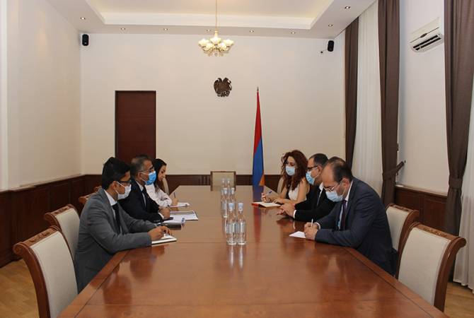 العلاقات الاقتصادية الأرمينية الهندية تتمتع بإمكانيات تنموية كبيرة- وزير المالية الأرميني يستقبل السفير 
الهندي بأرمينيا-