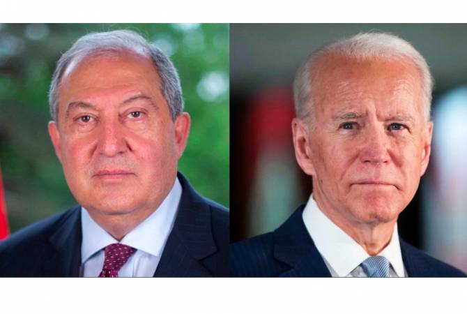 Le Président Armen Sarkissian a adressé un message au Président des Etats-Unis d'Amérique 
Joseph Biden