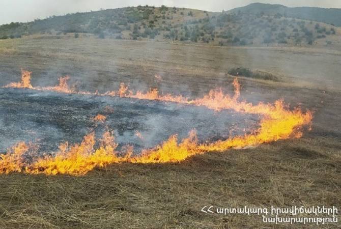 Կողբ գյուղի «Ղիասի քար» կոչվող հանդամասում այրվել է մոտ 25 հա խոտածածկույթ
