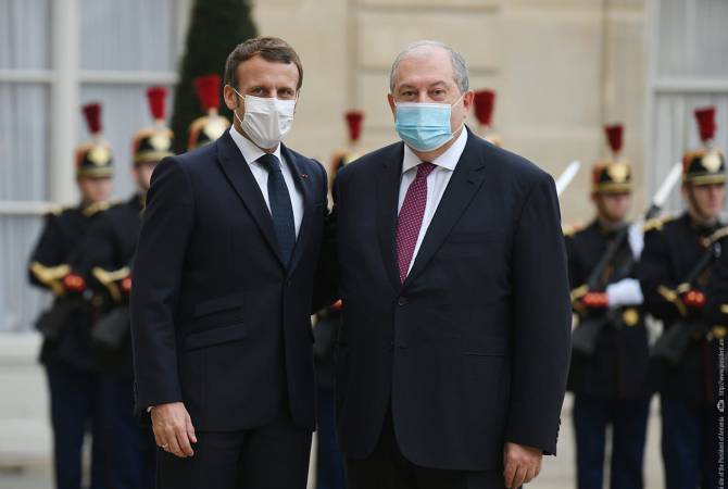 Emmanuel Macron a adressé un message de félicitations au président Armen Sarkissian

