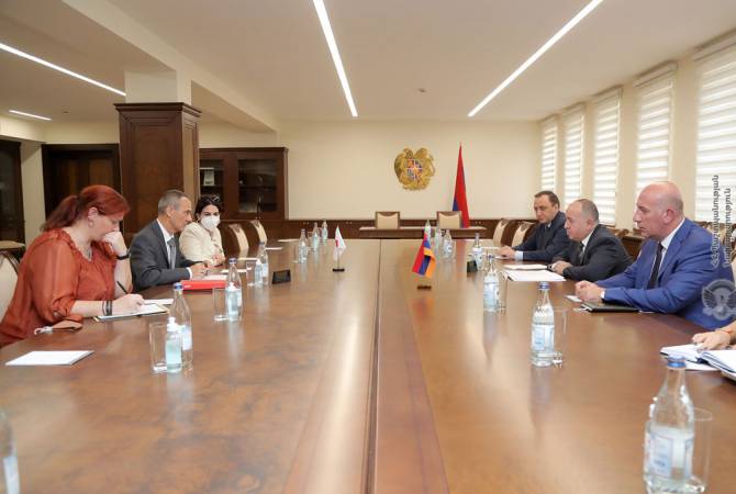 Ermenistan Savunma Bakanı, Uluslararası Kızılhaç Komitesi heyeti başkanını Ermenistan'da kabul 
etti