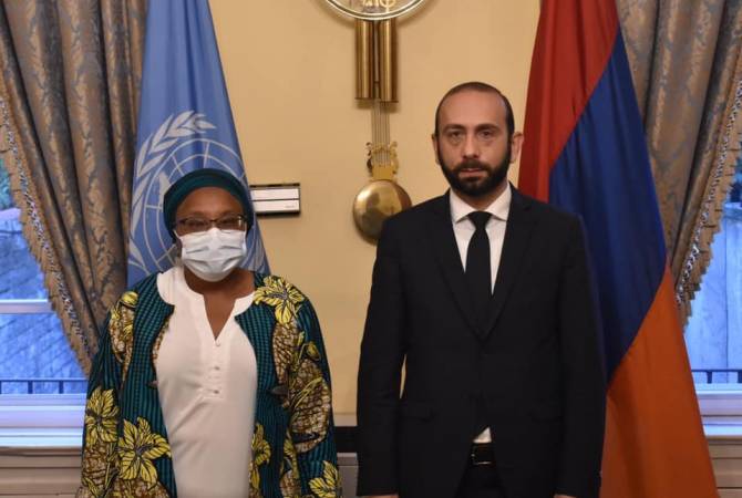 وزير خارجية أرمينيا آرارات ميرزويان يلتقي المستشارة الخاصة للأمين العام للأمم المتحدة لمنع الإبادات 
وبحث جرائم أذربيجان