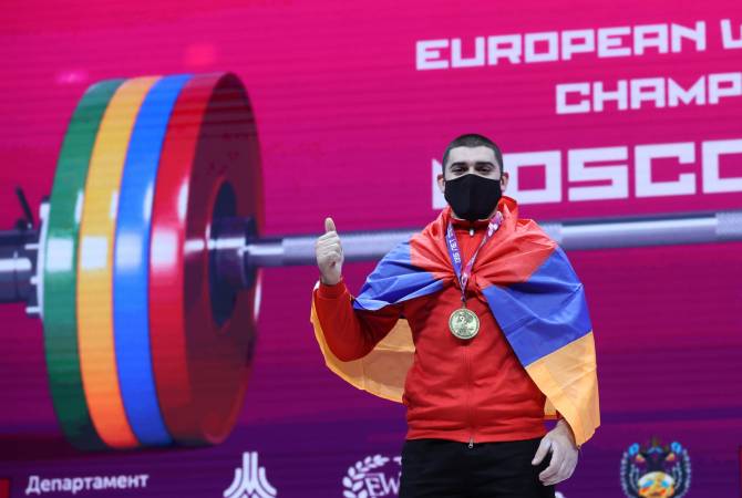 Тяжелоатлет Карен Авагян стал чемпионом Европы до 23 лет

