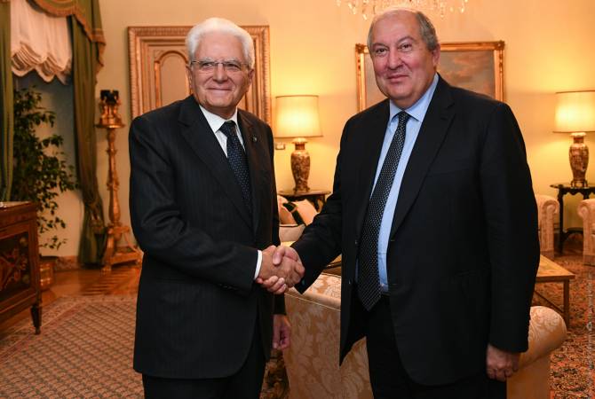 Армен Саркисян по приглашению президента Италии посетит с государственным визитом 
Италию

