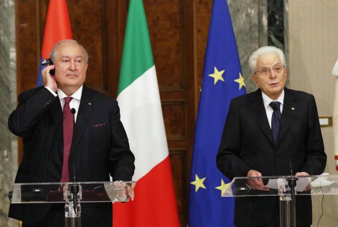 Armenian, Italian Presidents discuss Karabakh conflict settlement