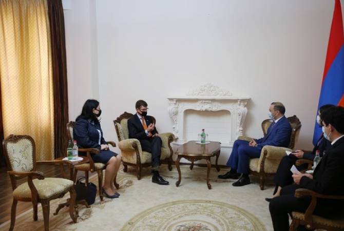 Армен Григорян и посол Королевства Нидерландов в Армении обсудили ситуацию на 
армяно-азербайджанской границе

