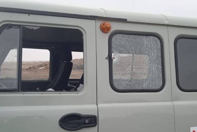 Azerbaijani forces open fire at Artsakh military ambulance 
