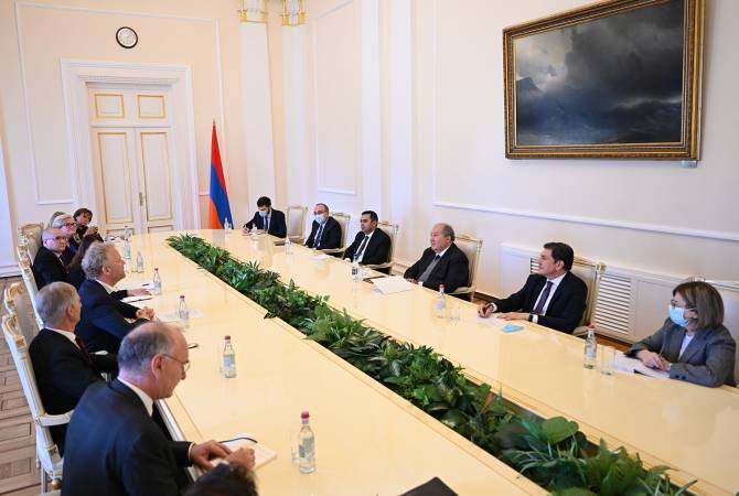 Президент Армении принял делегацию, возглавляемую Мартеном Энбергом

