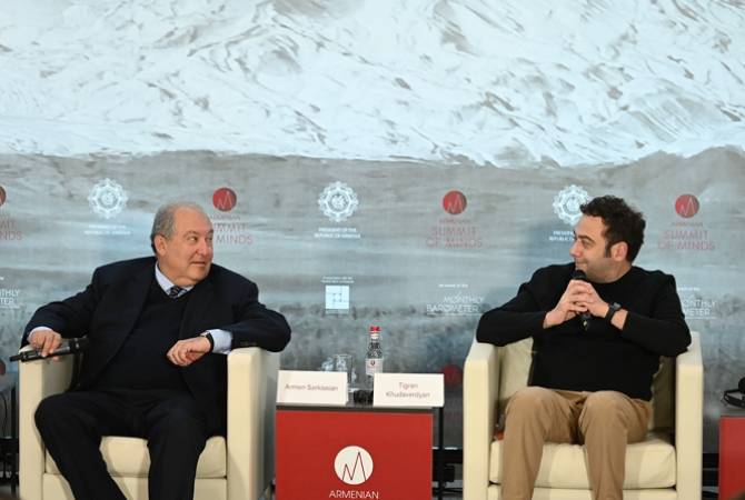 Президент РА и замдиректора Yandex обсудили технологические возможности на Armenian 
Summit of Minds