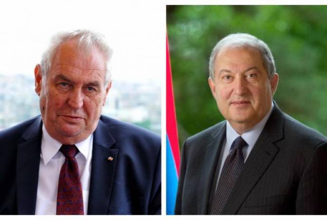 Armenian President congratulates Czech counterpart on national day