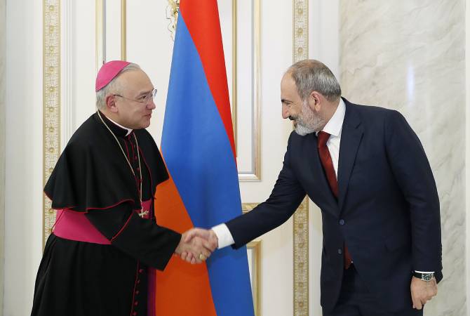Opening of Apostolic Nunciature of Holy See in Yerevan important stimulus for Armenia-Vatican 
relations – PM Pashinyan